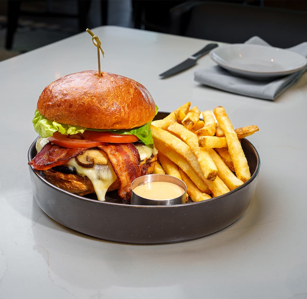 Bacon Cheeseburger and Fries