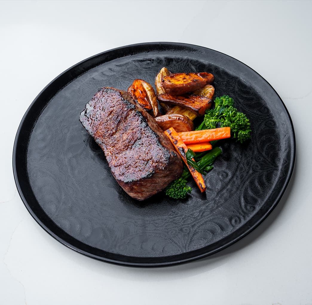 Steak and roasted vegetables